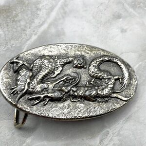 Dragons Belt Buckle Vintage 1978 Gothic Fantasy 3 D Sculpture Belt  Buckle